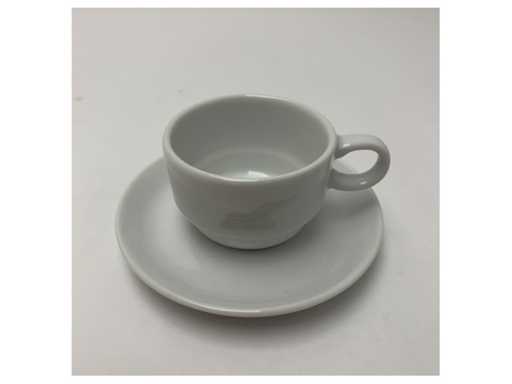 Tazza da caffè in ceramica cromata CRN con piattino per ambienti marini - Ceramica nautica durabile e facile da pulire