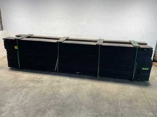 Grindă de pin rindeoită neagră 500x16x4,5 cm (25x)