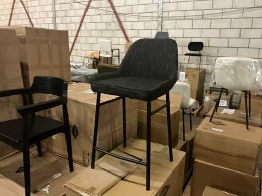 Giga Furniture Joëlle black Bar stool (4x)