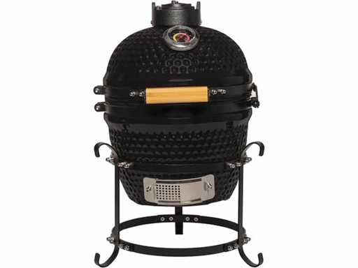Patton kamado houtskool bbq 13inch mat zwart (55cce184)