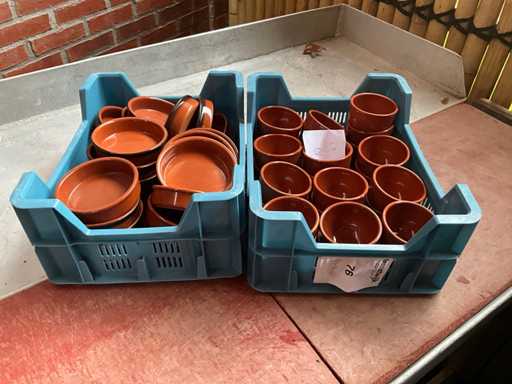 Batch of terracotta pots