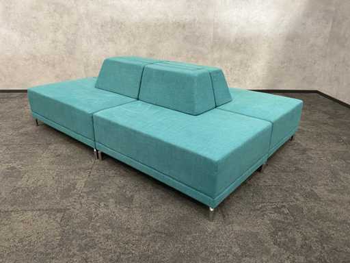 Configurazione ricezione in 4 parti verde/benzina