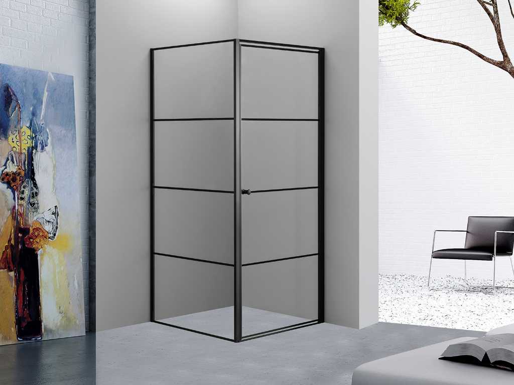 Square shower cubicle with door 80 cm NEW