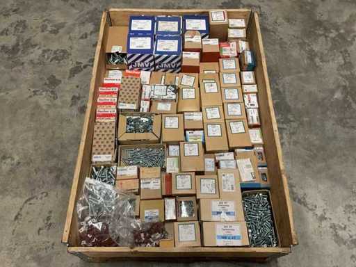 Lotto di materiale da costruzione e di fissaggio