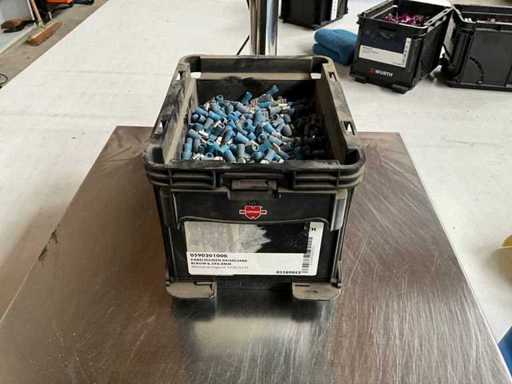 Würth 2.88kg Cable lug insulated blue 6.3x0.8mm in stackable box