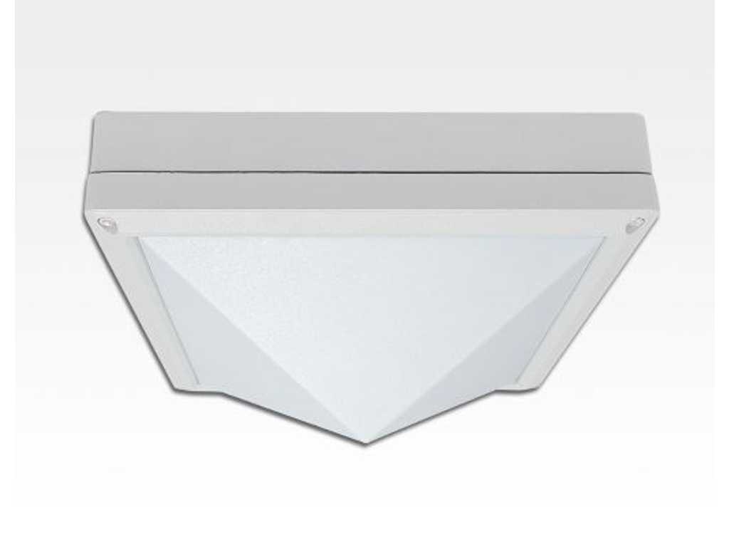 Package of 24 pieces - 13W LED wall/ceiling light white quadr. pyramid daylight White / 6000-6500K 560lm 230VAC IP54 120degree Wall Lamp Ceiling Light Aisle Light Fasade Lamp Entrance Light Outdoor Light Interior Lamp - SSAMLight