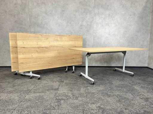 3x mobile folding table 180x90