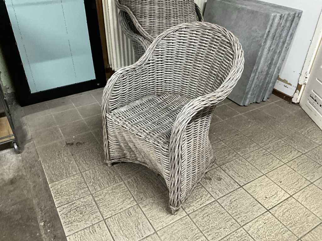 rotan fauteuils (4x)