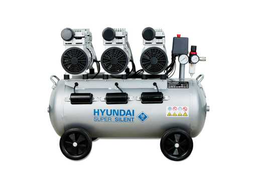 Hyundai stille compressor 70L 8 bar 