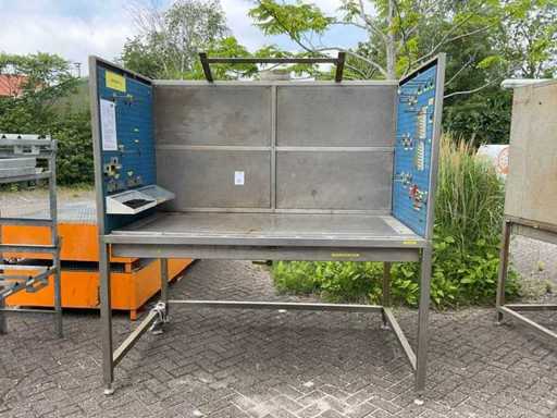 RVS afzuig-/spoelwerkbank