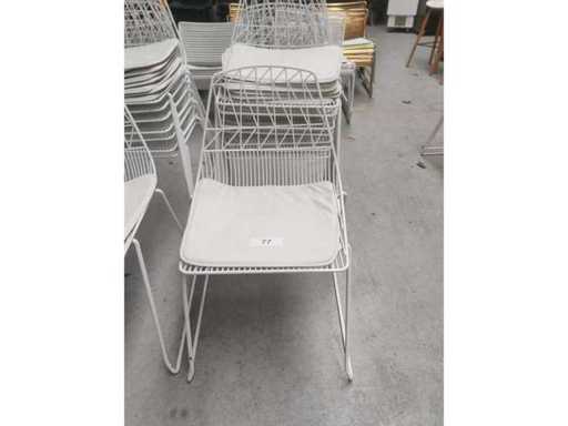 8x chair white + cushion (8x)