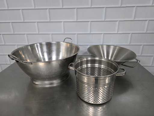 Passoire en acier inoxydable (3x)