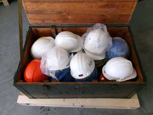 British Construction Helmet Mix, usagé + comme neuf (G2) (31x)