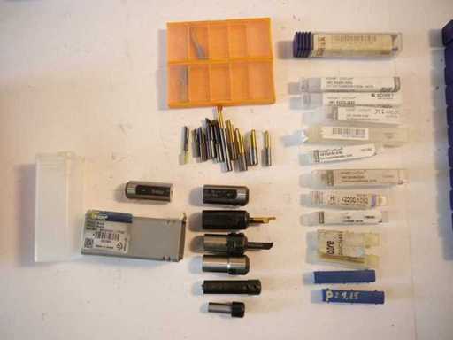 Simtek - Assortiment de mini tiges de forage en carbure massif + supports