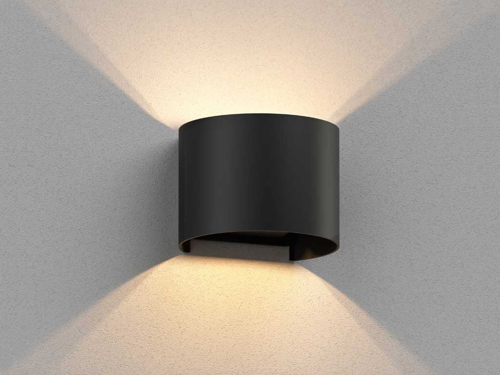 8 x Tube Motion wall fixtures black