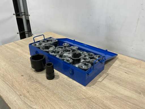 Jeu de douilles à impact Stahlkaiser : 25 pièces