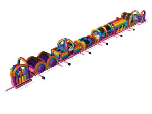 Course d’obstacles Arc-en-ciel 56m (8 parties)