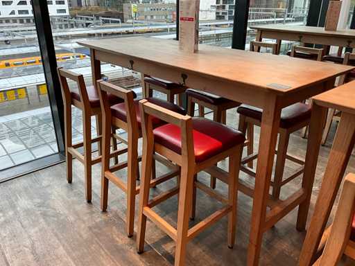 Hutten - Bar table with 6 bar stools
