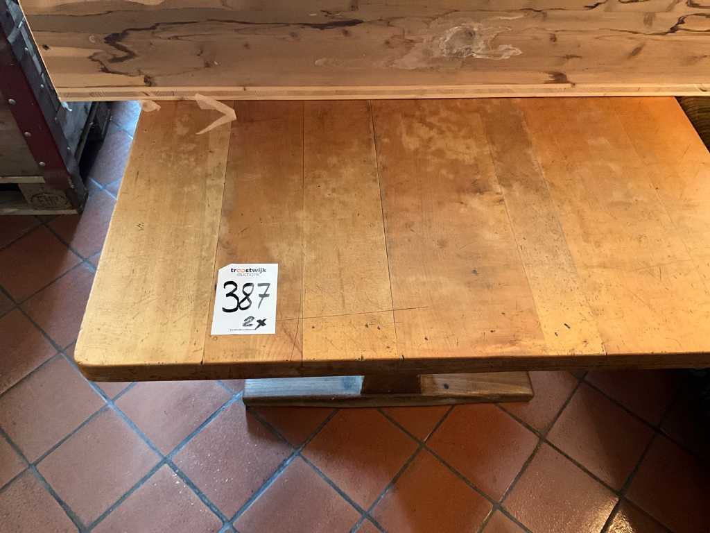Wooden tables (2x)