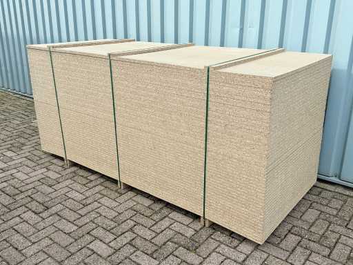 50x Spaanplaat 2690x1100x22mm. Geschikt voor stellingen / vlonders / legborden