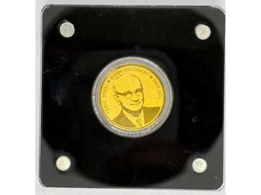 Goud 999 (1/500 oz) – 500 frank CFA "Rose" muntbalk – Republiek Tsjaad – 16 × 22,4 mm