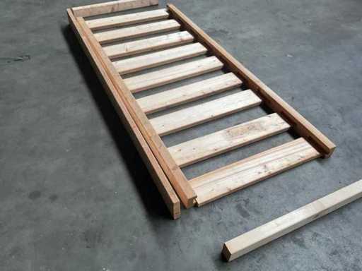 Kiefern-Terrassenzaun imprägniert – 275x4x80 cm (4x)