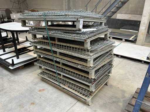 Gabbia pallet galva pieghevole (6x)