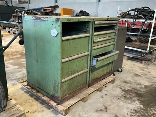 Werkstattkommode mit Inhalten (2x)