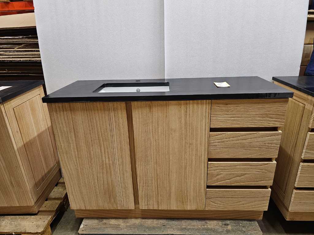 Teak-Line Bathroom Furniture Singapore 135cm - 2 Doors - 3 Drawers