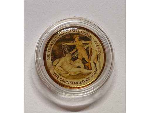 2 Euro Vaticaan: de dronkenschap van Noach