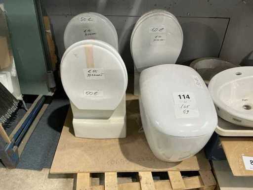 Hangtoilet (3x) + staande toilet