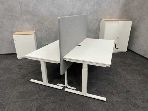 Wini - 2 persoons complete werkplek 160x80