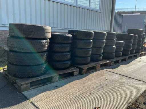 Różne zestawy opon samochodowych (10x)