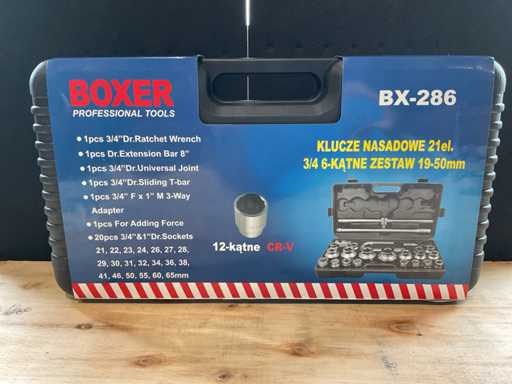 2025 Boxer BX-286 21 delig Doppenset 12 kant