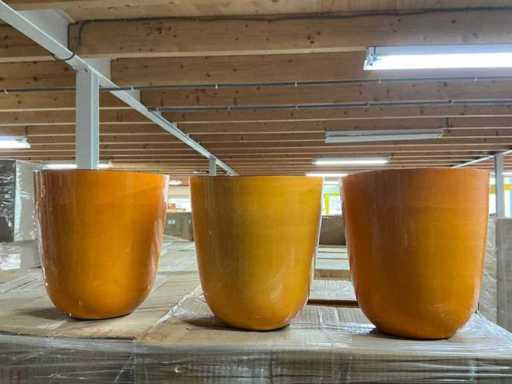 Partij Potten Bo Metal 19cm Orange Planter Kirk (360x)