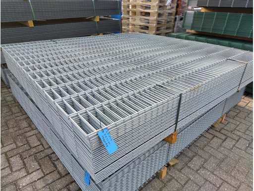 25x Heras - 8/6/8 - Dubbelstaafs hekwerk gegalvaniseerd 243cm hoog