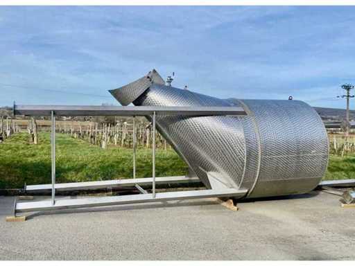 BSA  Cuve inox cylindro-conique autovidante thermorégulée sur pieds 120 HL