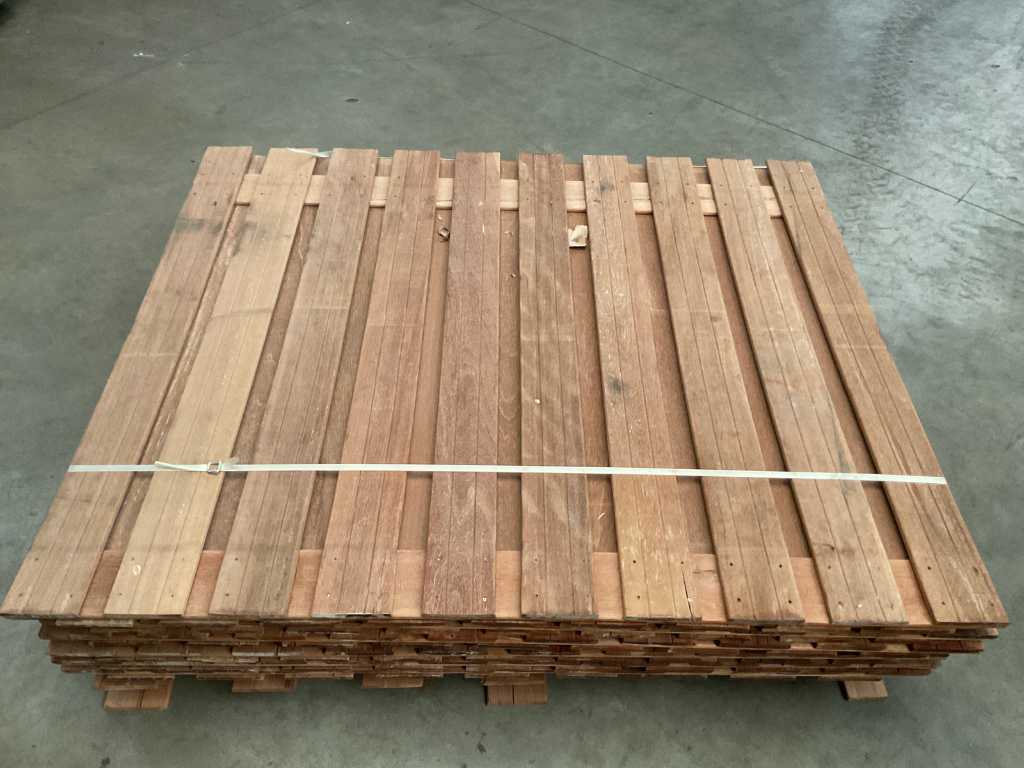 Gard din lemn de esență tare 130x180 cm (15x)