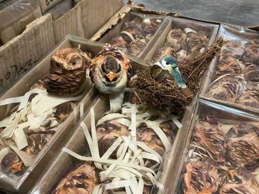 Partij diverse decoratieve vogels/uilen (1056x)