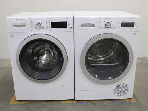 Bosch Serie|8 i-Dos WiFi Wasmachine & Bosch HomeProfessional SelfCleaning Condenser Wasdroger