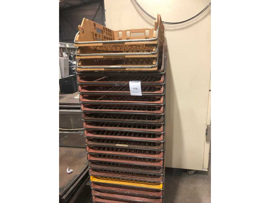 Bread baskets plastic with cart