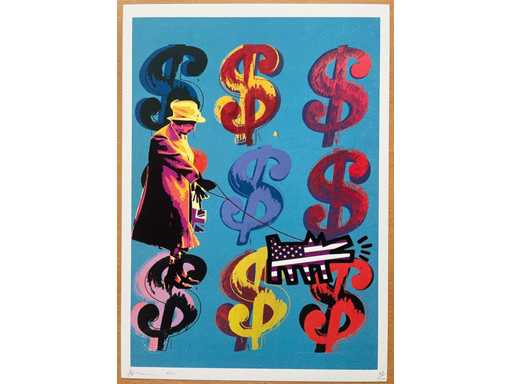 MORTE NYC: Queen con Haring Dog e Warhol USA 51/100