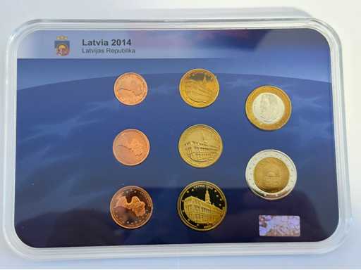Coinset Łotwa 2014 Wzorzec Euro