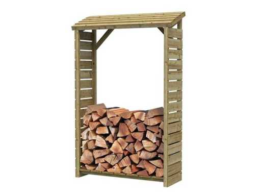 Grenen haardhoutberging geïmpregneerd - 39x120x185 cm (2x)
