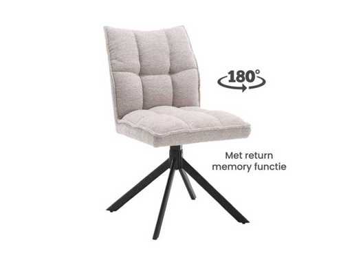 Dining Chair (6x)IN BOUCLE CREME SIDE CHAIR