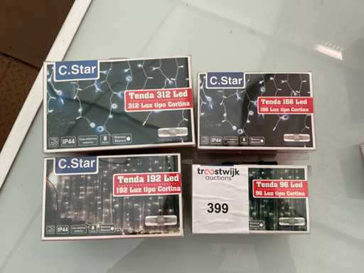 C.Star. Schutzart IP44. Innen- / Außenbereich, Weihnachts-LED-Beleuchtung. (4-fach)