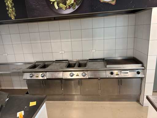 Bakkooklijn (dubbele frituur en bakplaat) 280cm