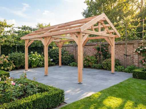 Frame construction classic gable roof - 1530x410x340 cm