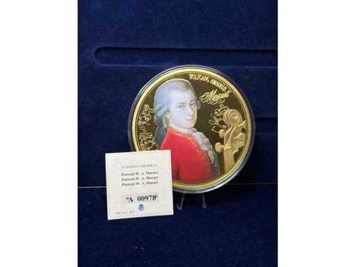 Wolfgang Amadeus Mozart | Moneta commemorativa da 100mm
