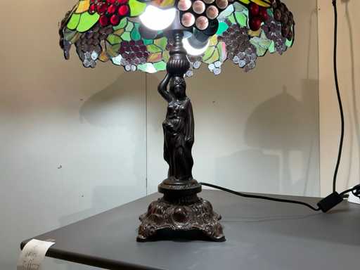 TIFFANY Tafellamp met parels in kap